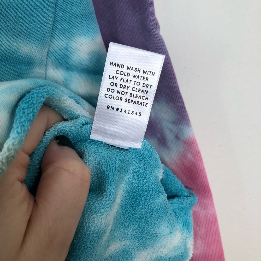 Daydreamer Tie Dye Crop Sweatshirt Rainbow Spiral - Picture 7 of 9